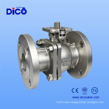 ANSI 150lb Stainless Steel 2PC Flange Floating Ball Valve with Mounting Pad